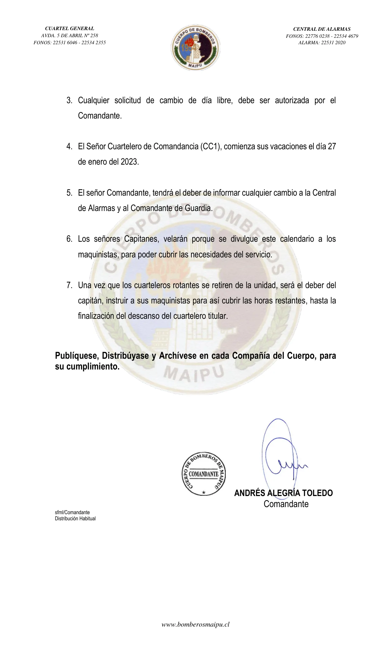 Página 2 de Orden del Día N° 195/2022