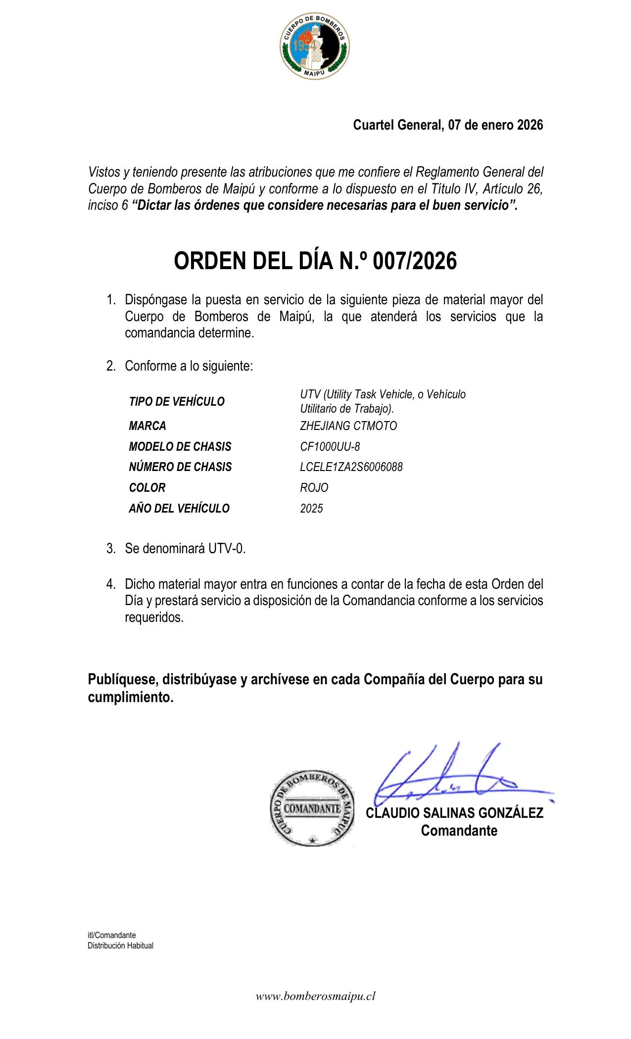 Página 1 de Orden del Día N° 7/2026
