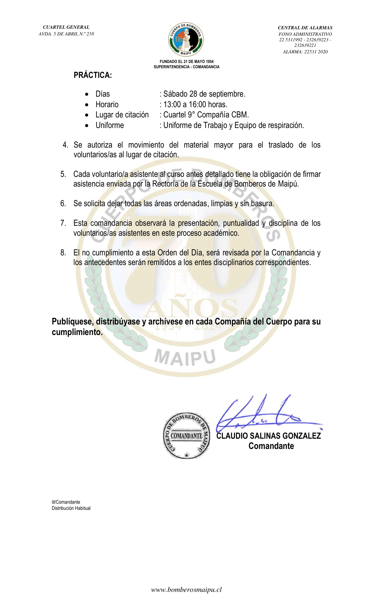 Página 2 de Orden del Día N° 129/2024