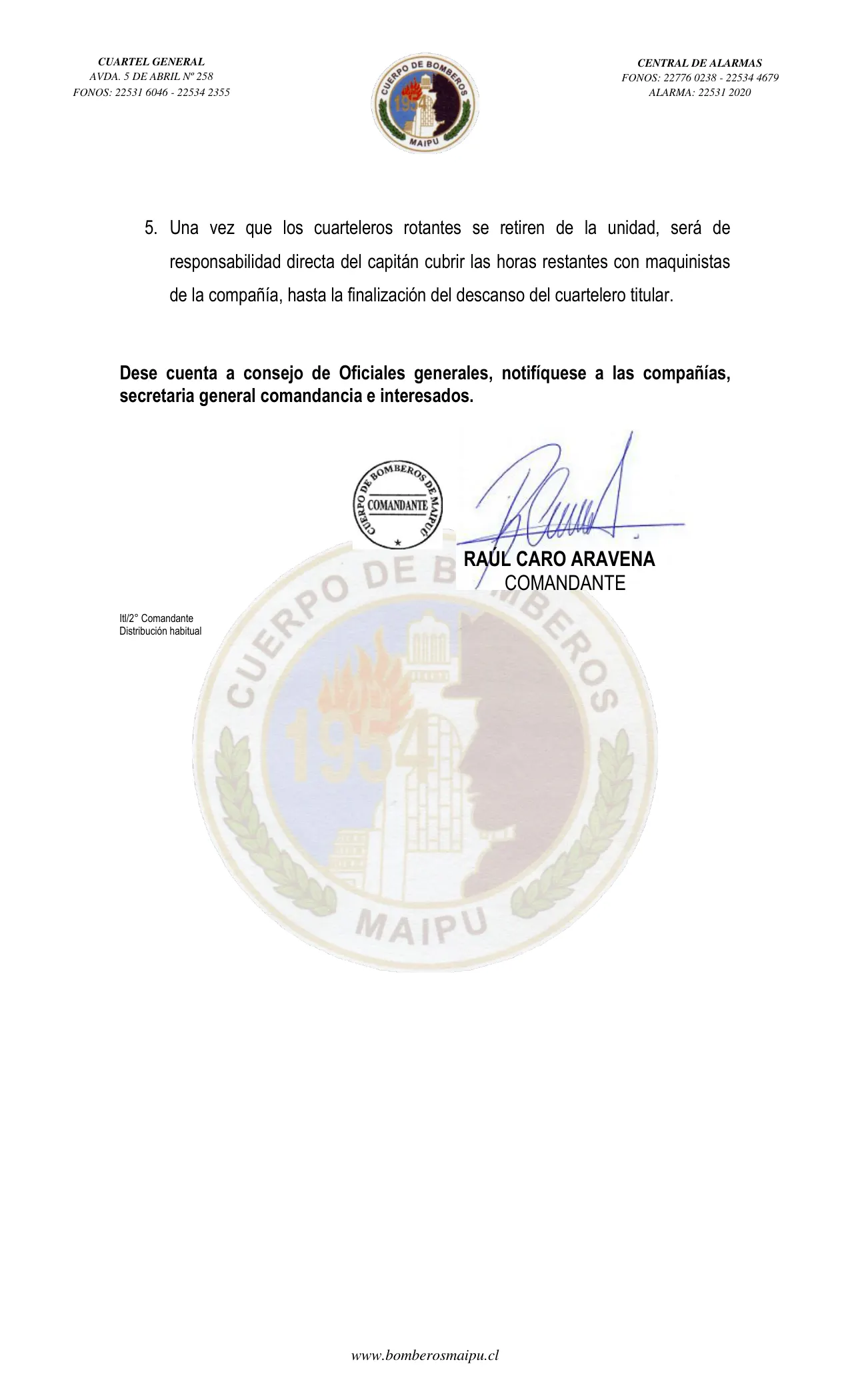 Página 2 de Orden del Día N° 61/2021