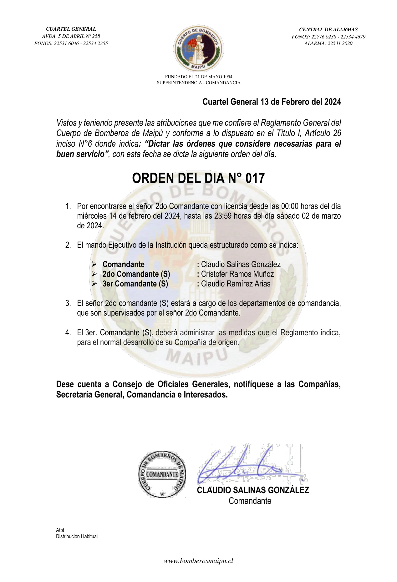 Página 1 de Orden del Día N° 17/2024