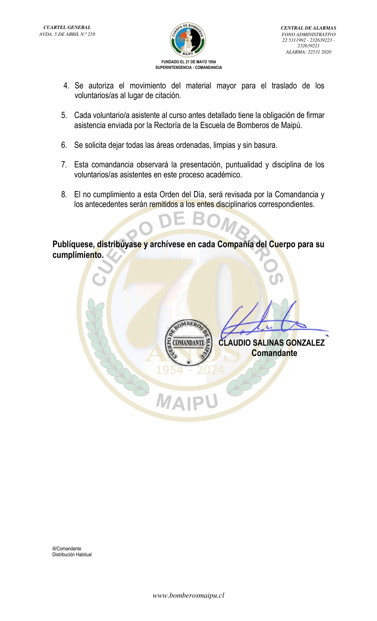 Página 2 de Orden del Día N° 69/2025