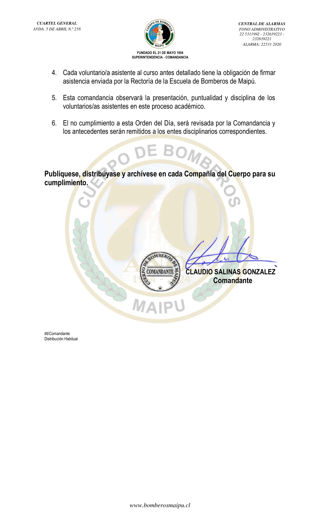 Página 2 de Orden del Día N° 86/2024