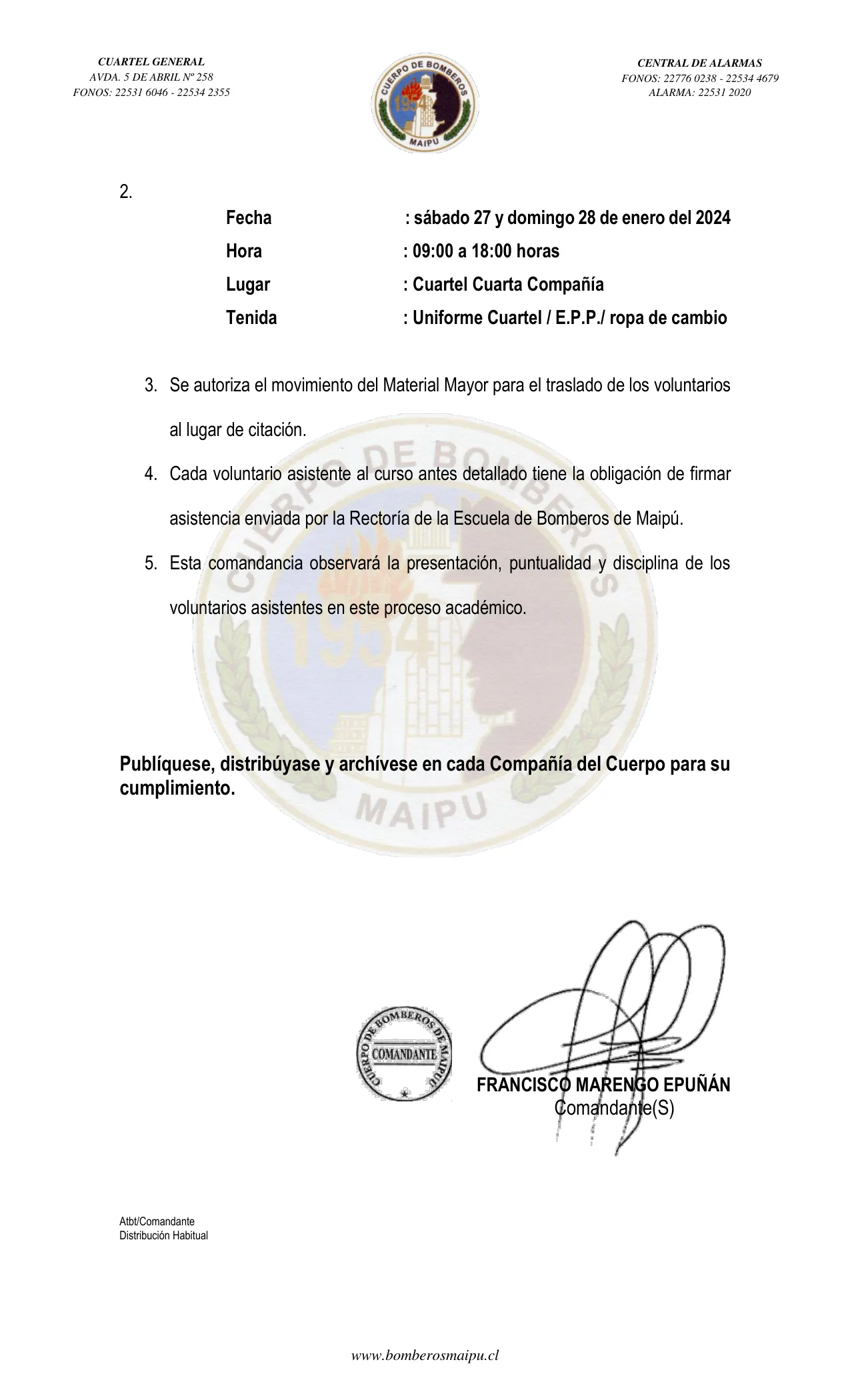 Página 2 de Orden del Día N° 11/2024