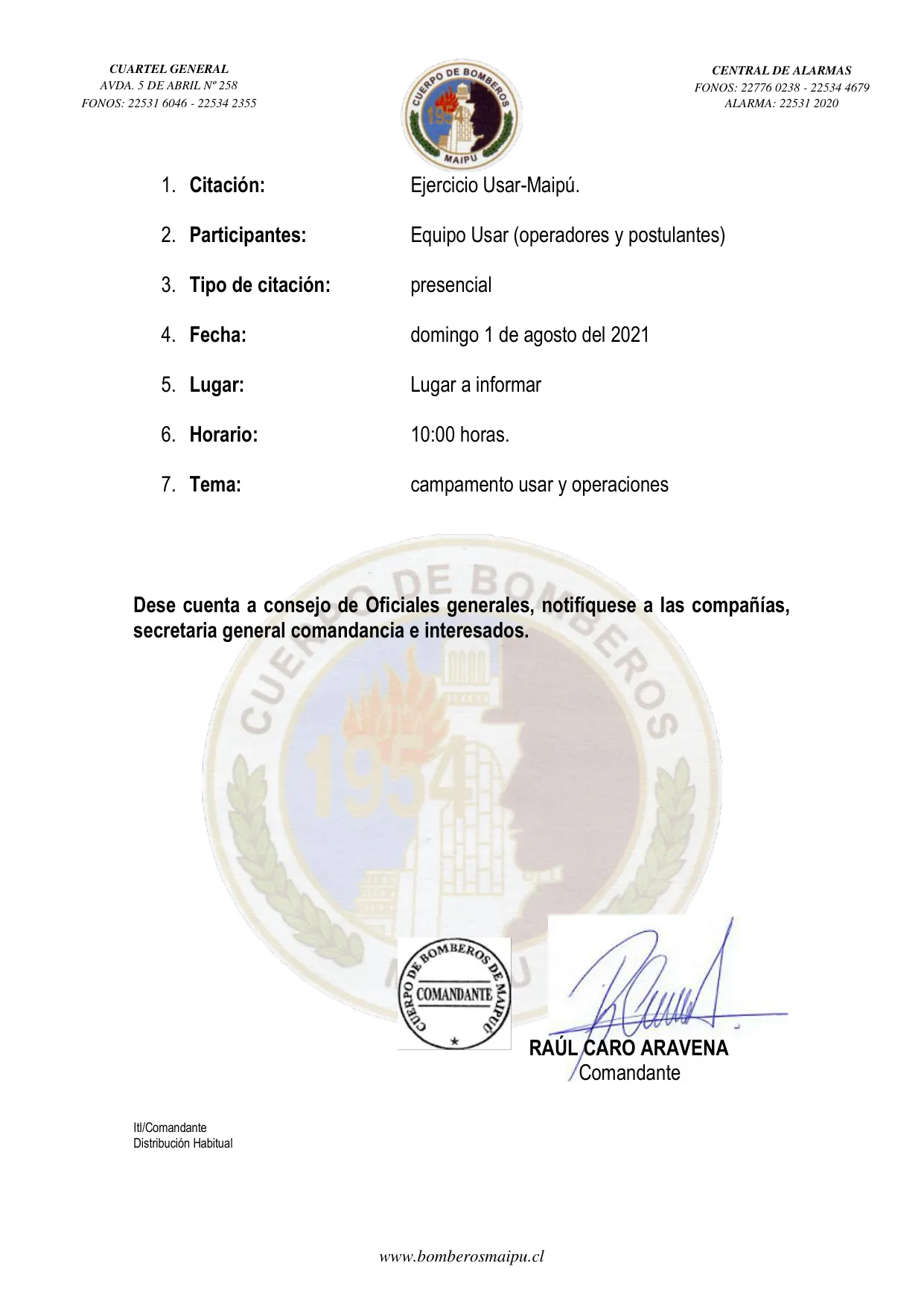 Página 2 de Orden del Día N° 41/2021