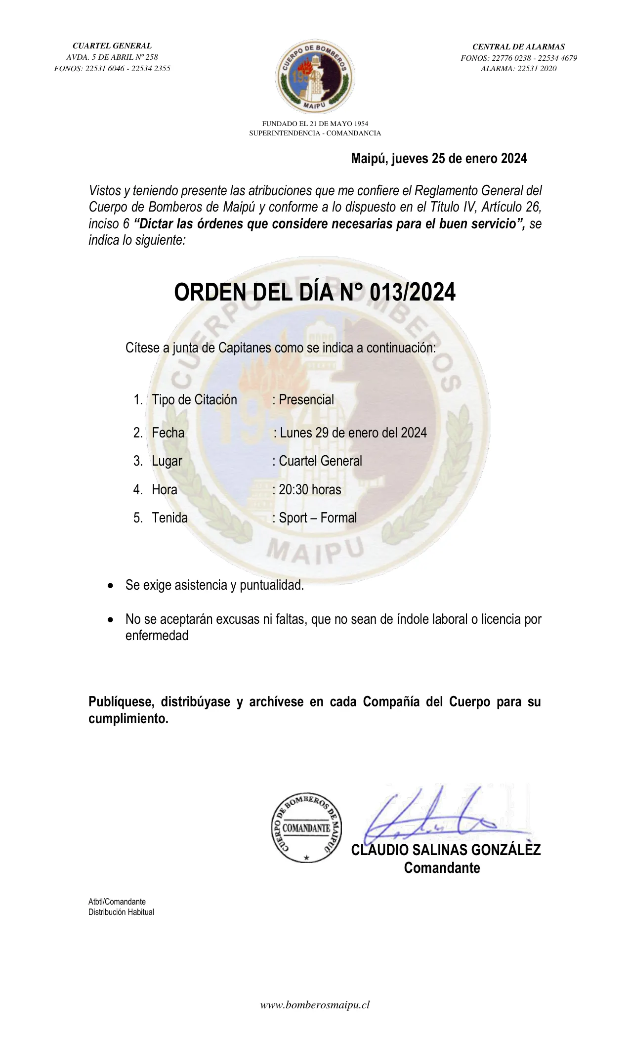 Página 1 de Orden del Día N° 13/2024