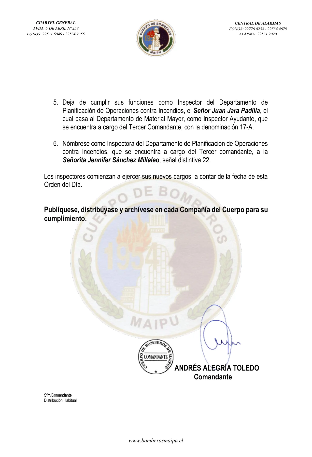 Página 2 de Orden del Día N° 147/2022