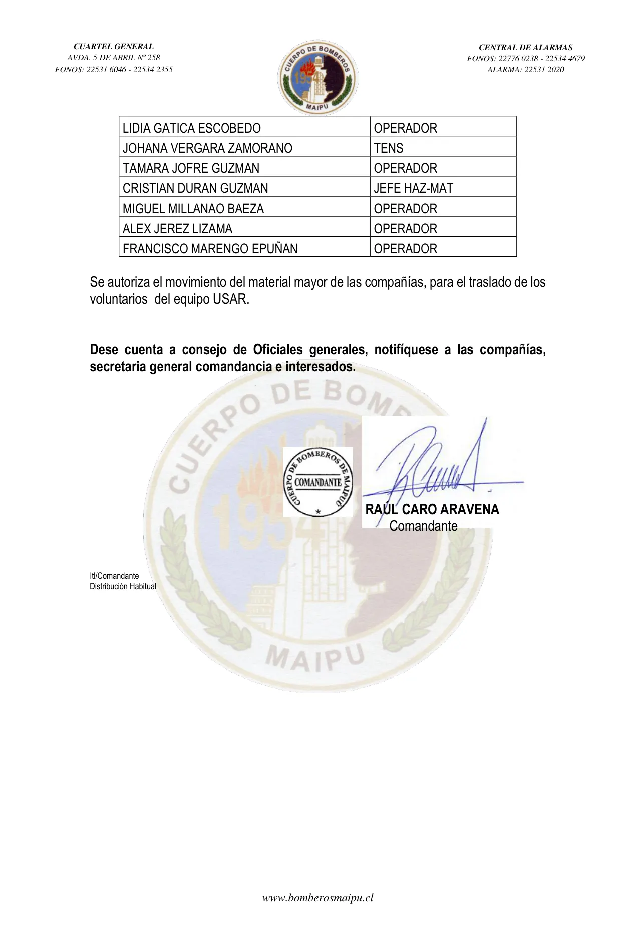 Página 2 de Orden del Día N° 75/2021