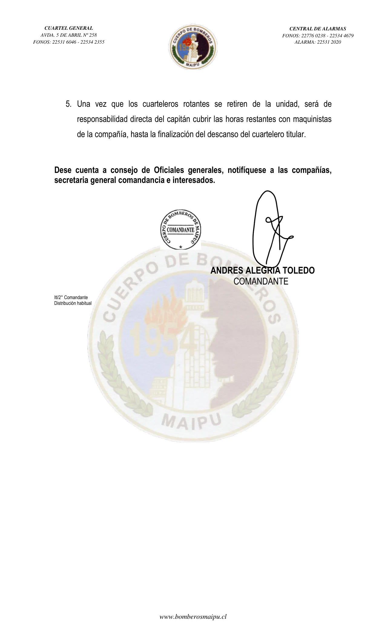 Página 2 de Orden del Día N° 20/2022