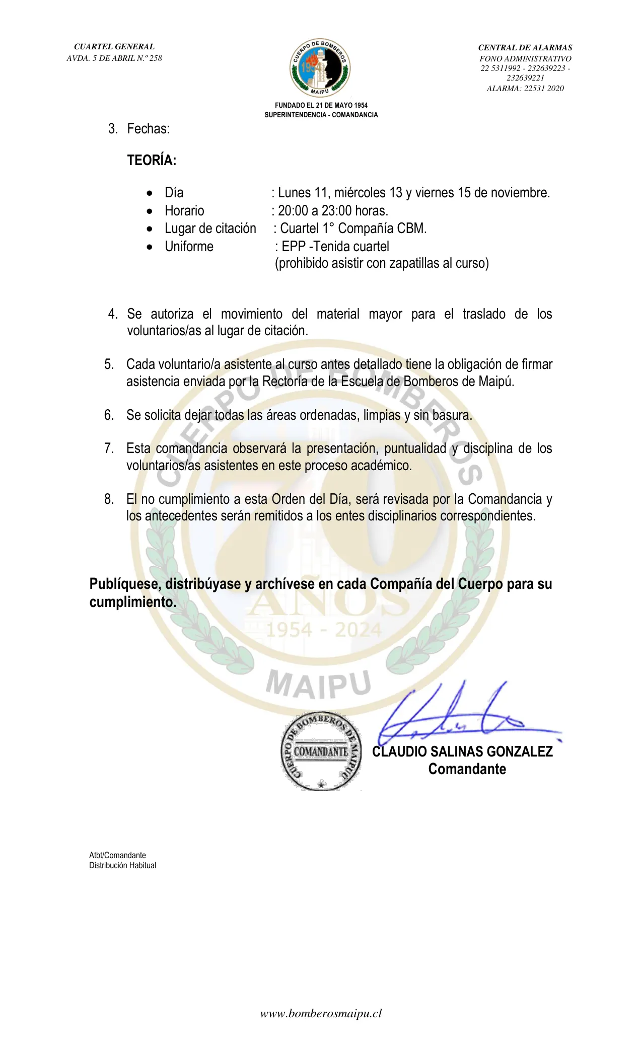 Página 2 de Orden del Día N° 152/2024