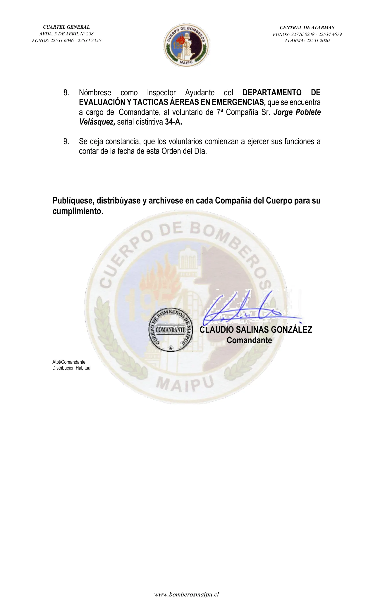 Página 2 de Orden del Día N° 18/2024
