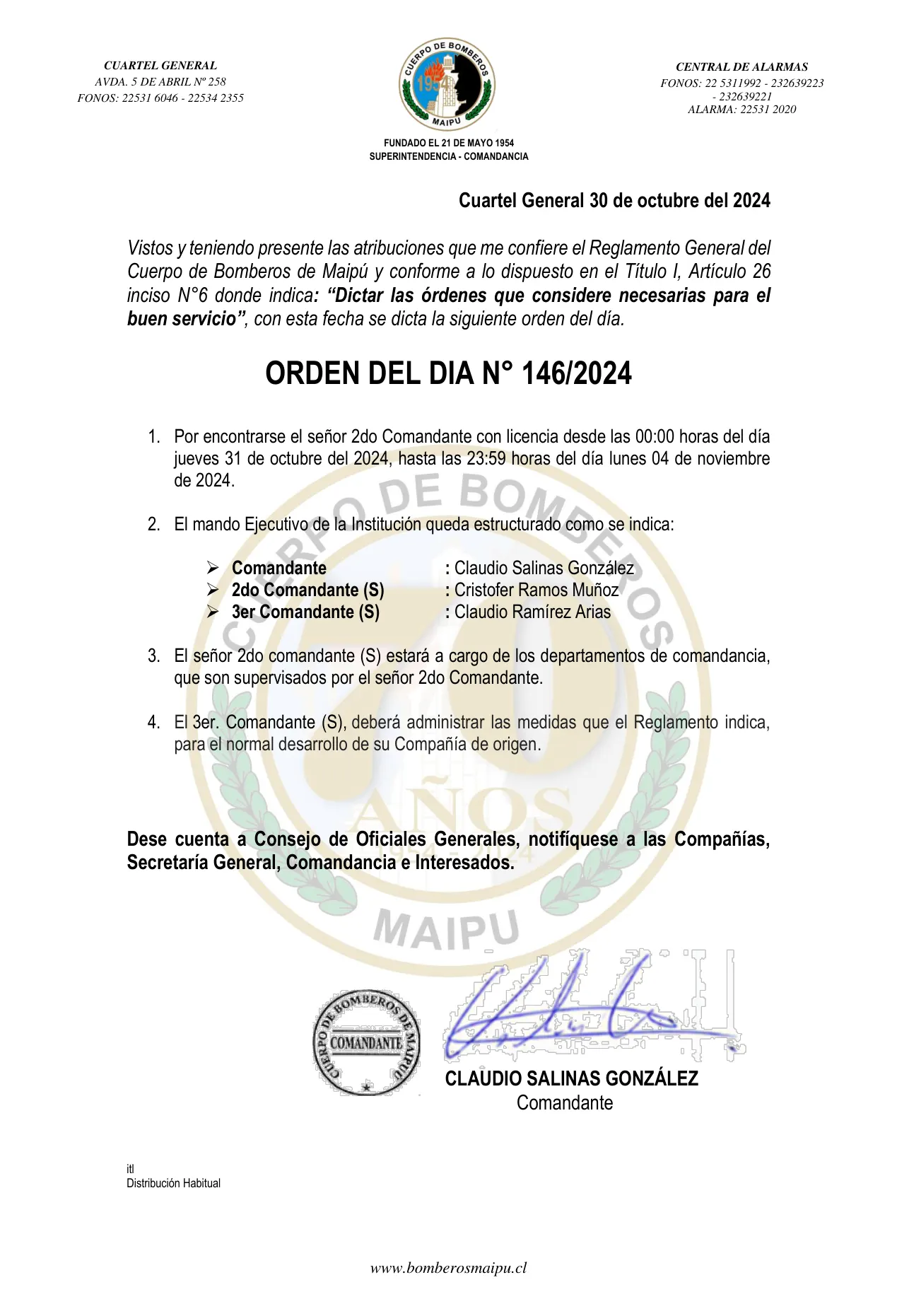 Página 1 de Orden del Día N° 146/2024
