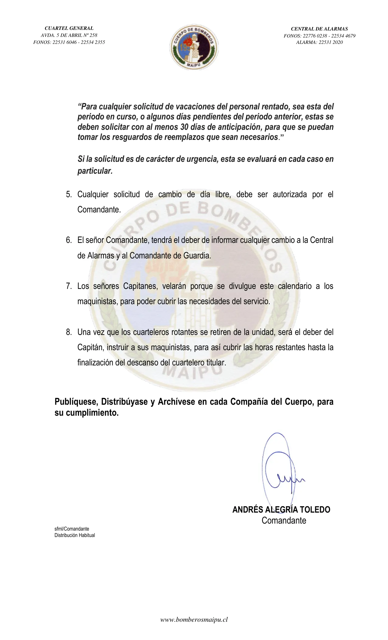 Página 2 de Orden del Día N° 43/2023