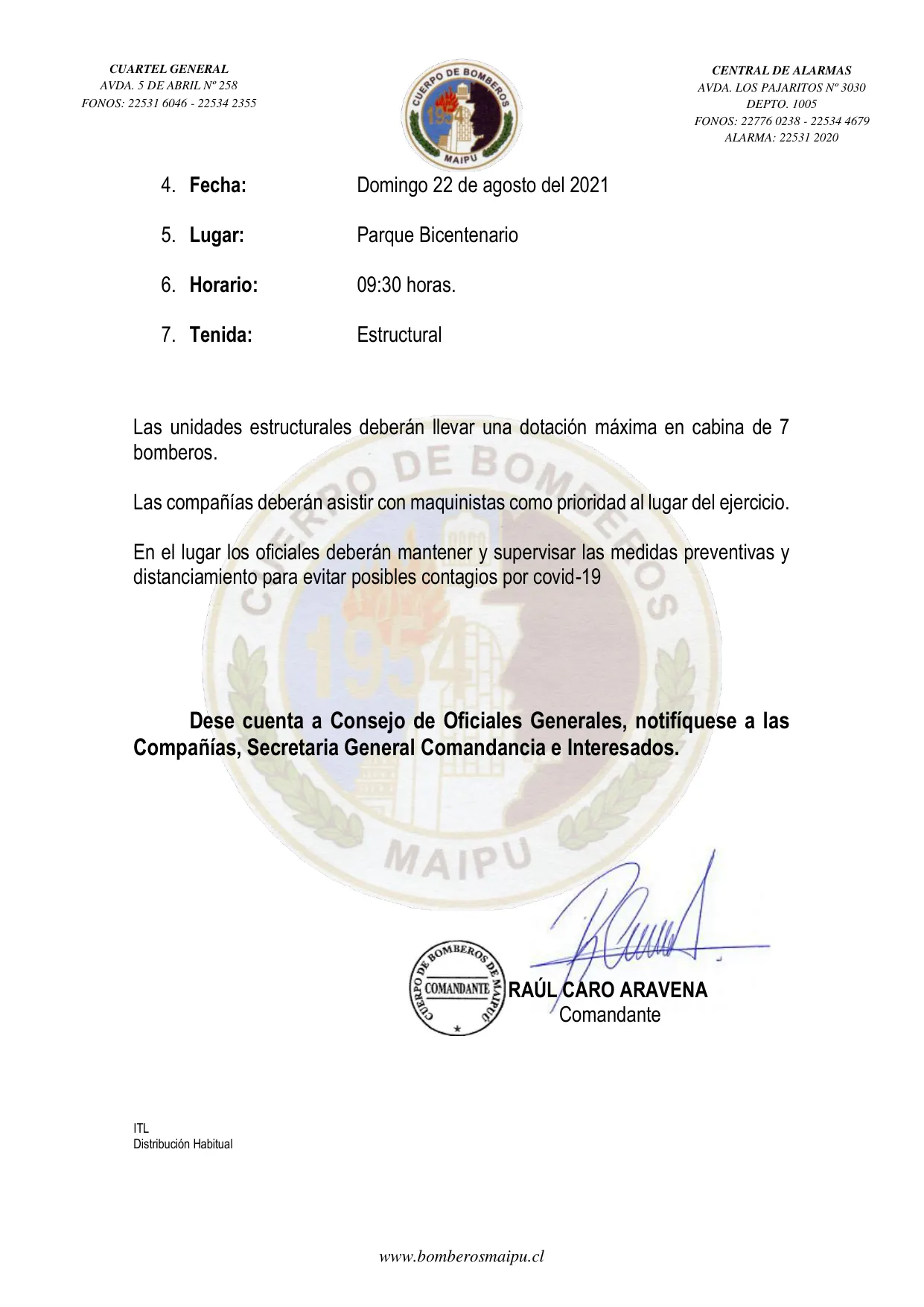 Página 2 de Orden del Día N° 45/2021