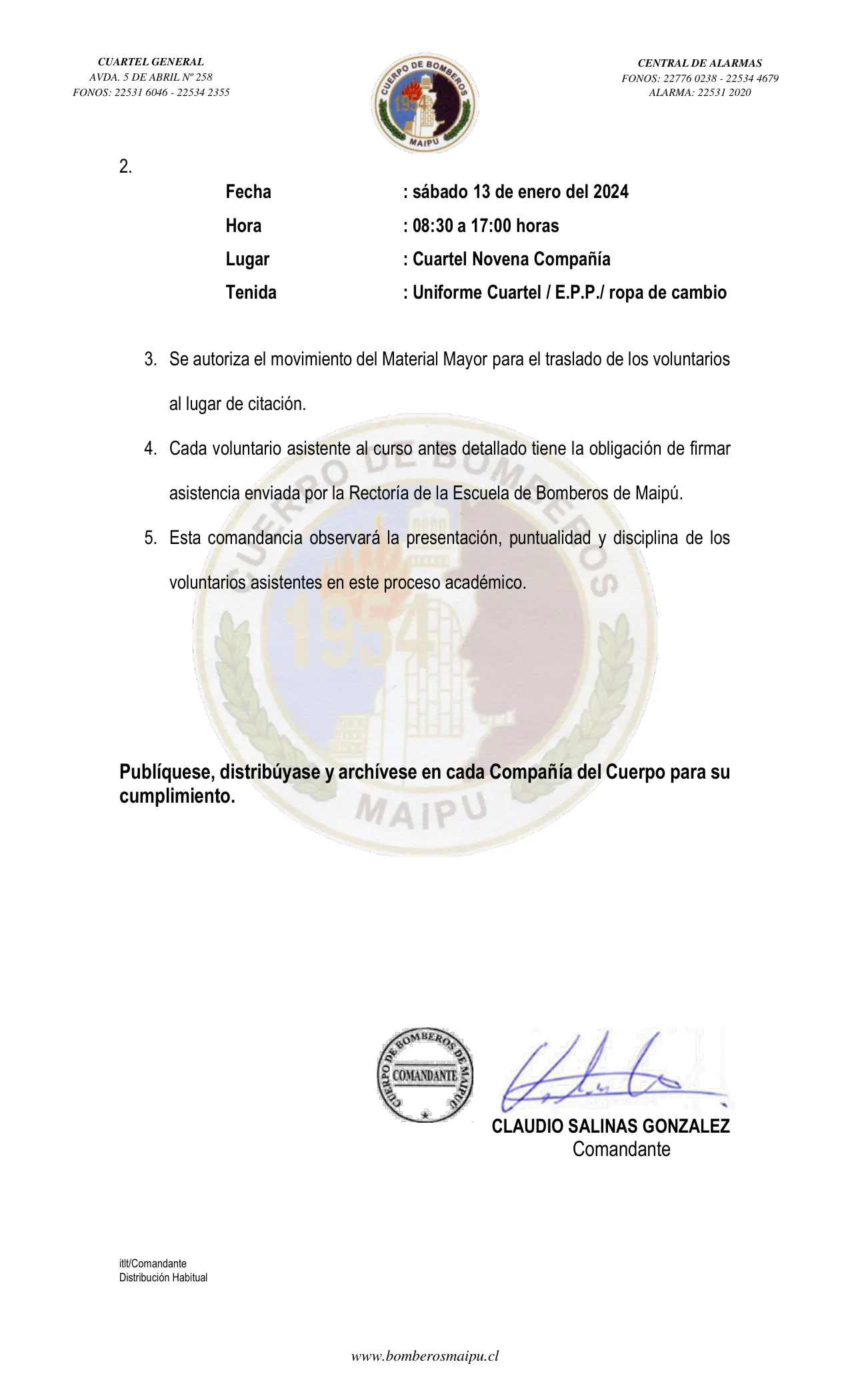 Página 2 de Orden del Día N° 5/2024