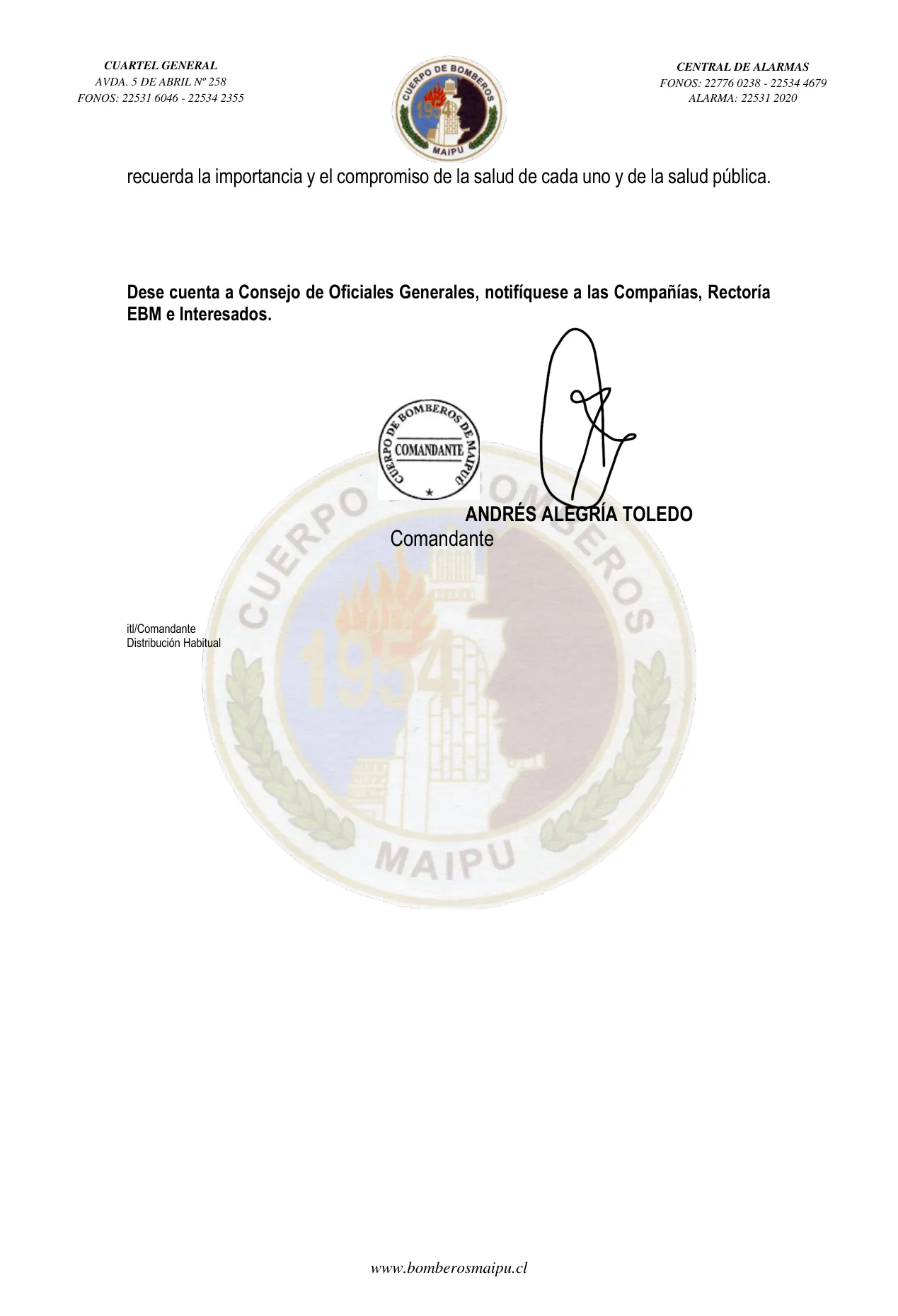 Página 4 de Orden del Día N° 19/2022
