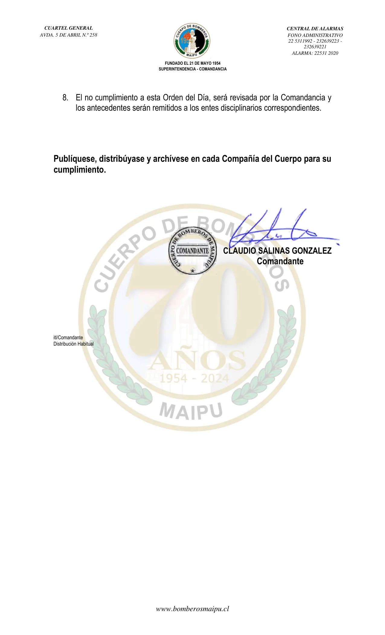 Página 2 de Orden del Día N° 10/2025