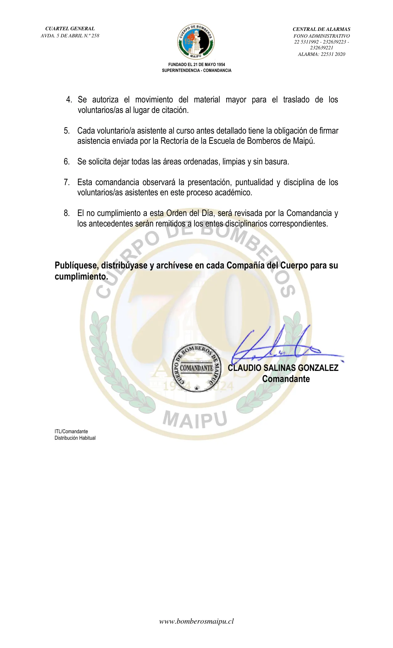 Página 2 de Orden del Día N° 156/2024