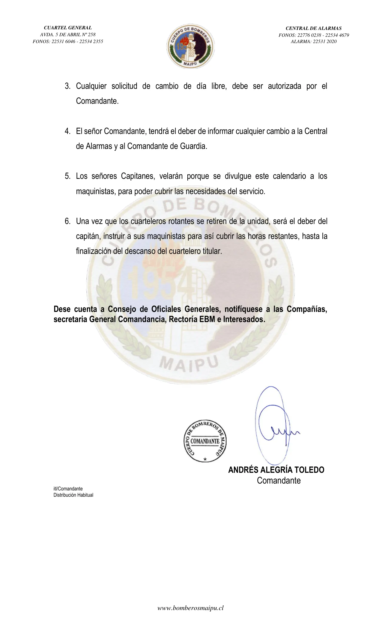 Página 2 de Orden del Día N° 153/2022