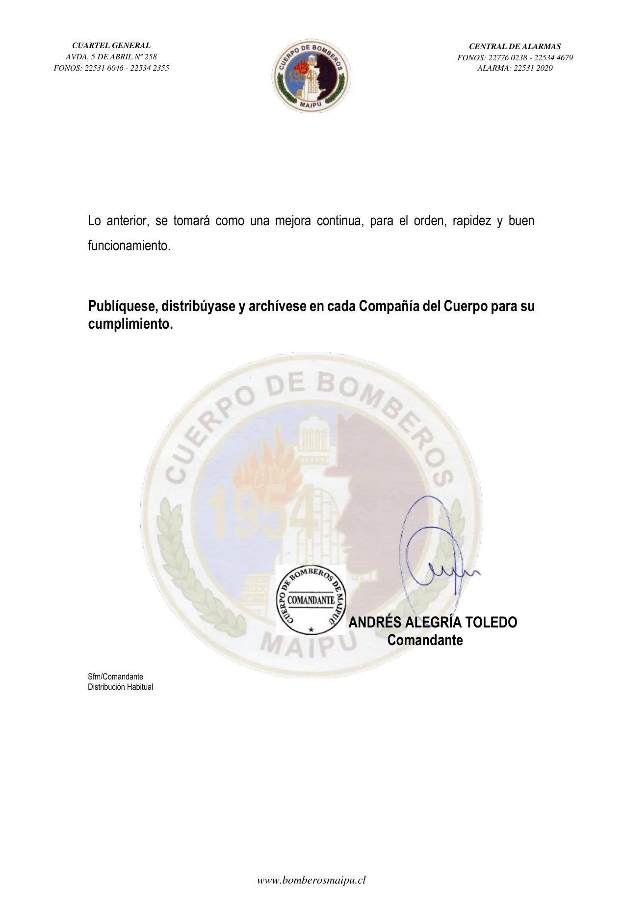 Página 2 de Orden del Día N° 149/2022