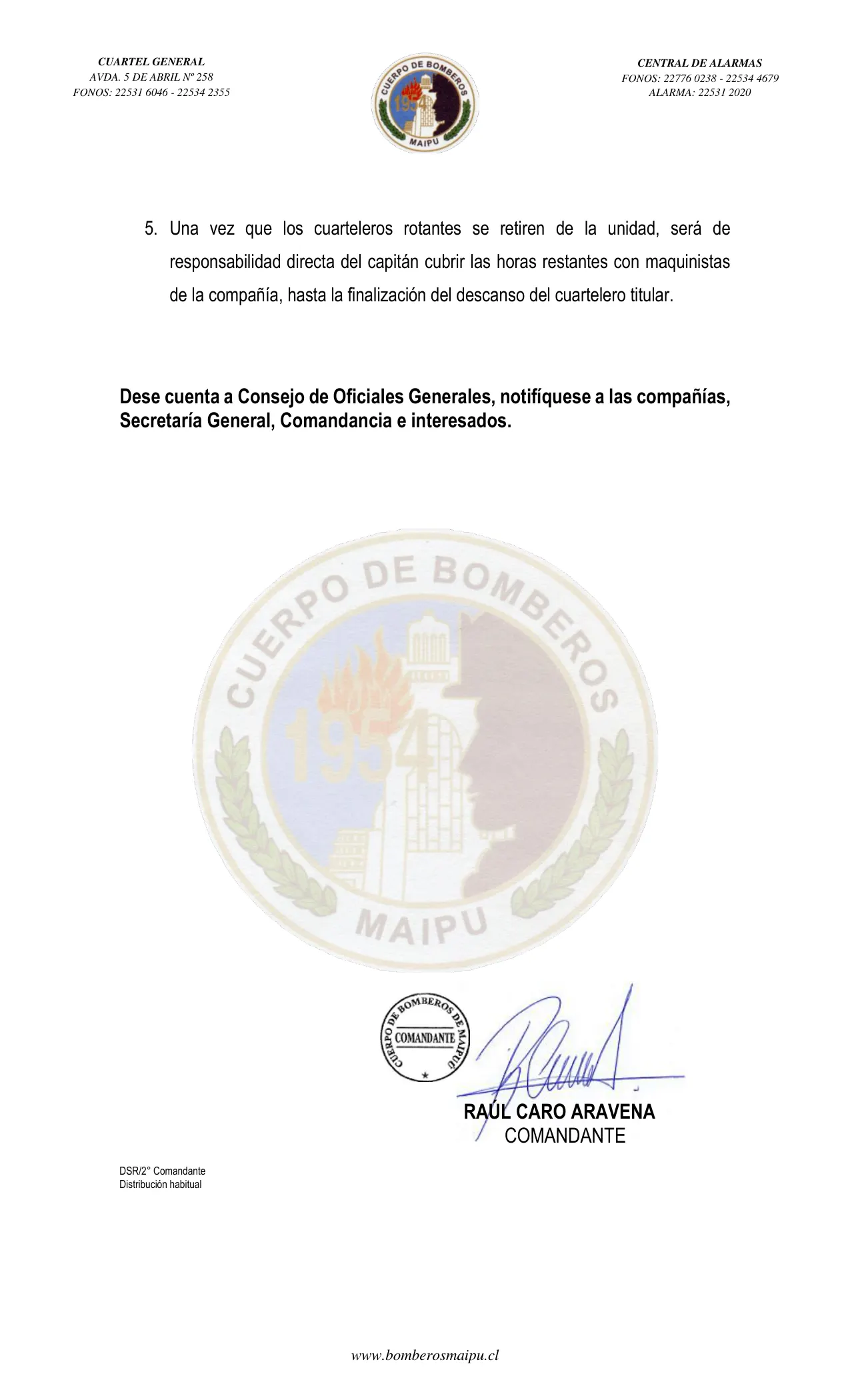 Página 2 de Orden del Día N° 71/2021
