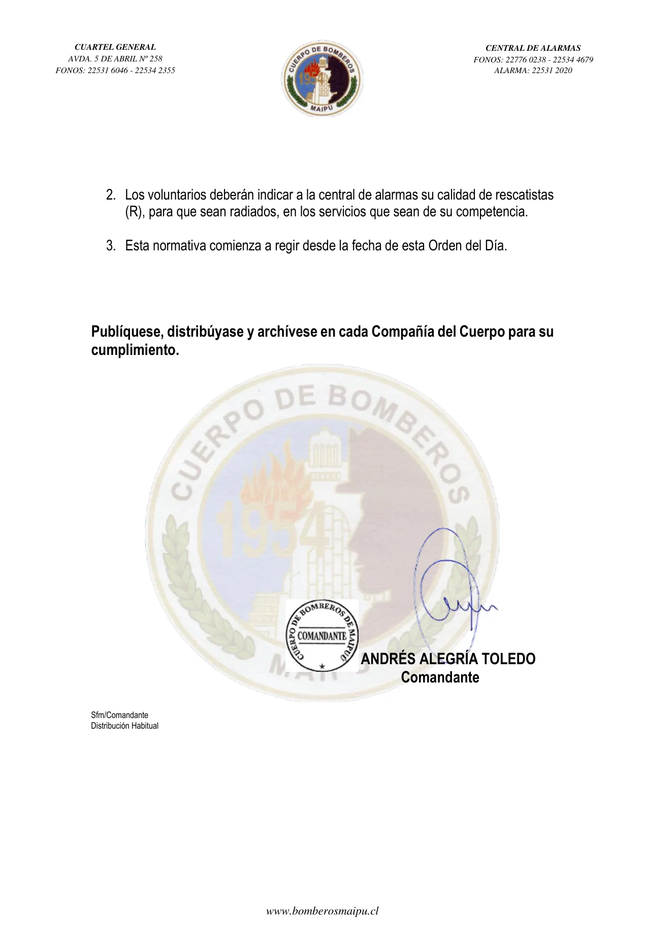 Página 2 de Orden del Día N° 150/2022