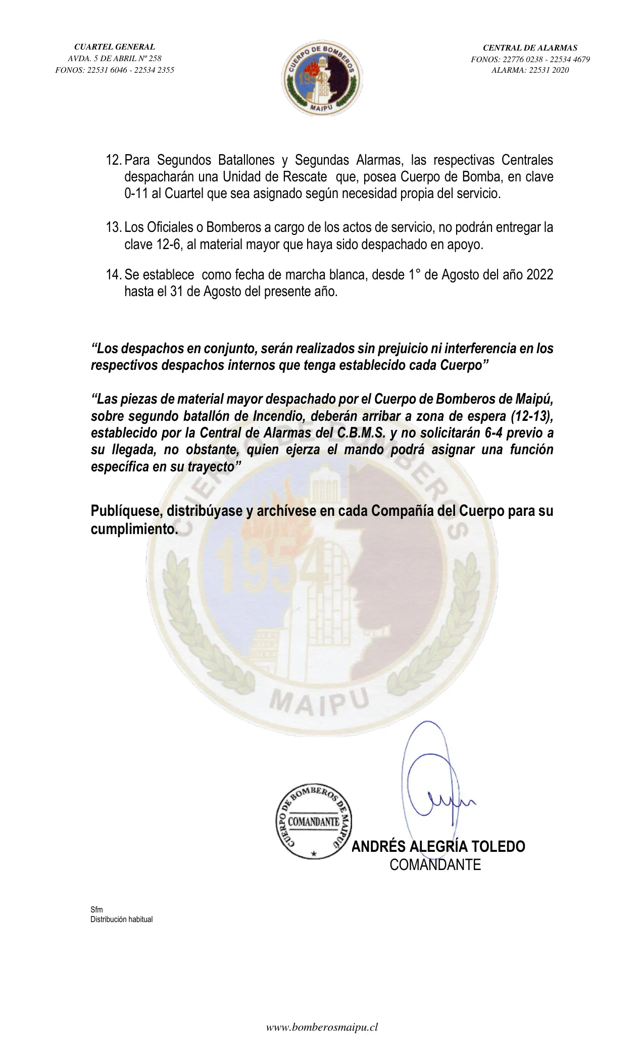 Página 3 de Orden del Día N° 108/2022