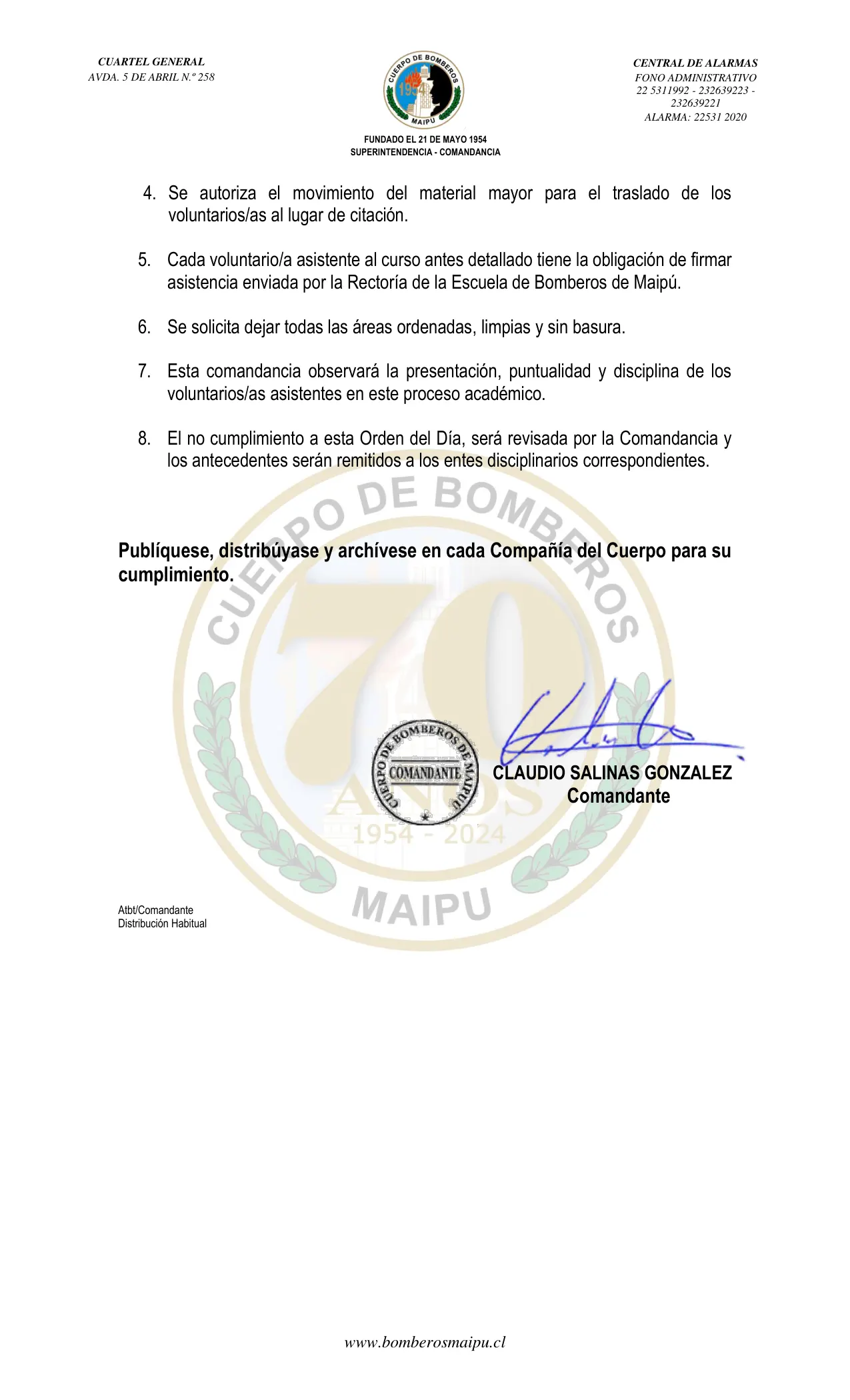 Página 2 de Orden del Día N° 154/2024