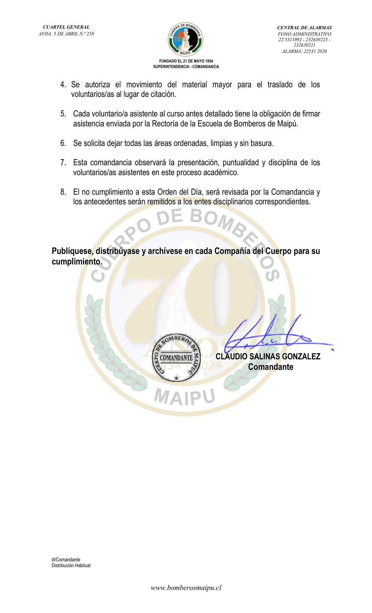 Página 2 de Orden del Día N° 85/2025