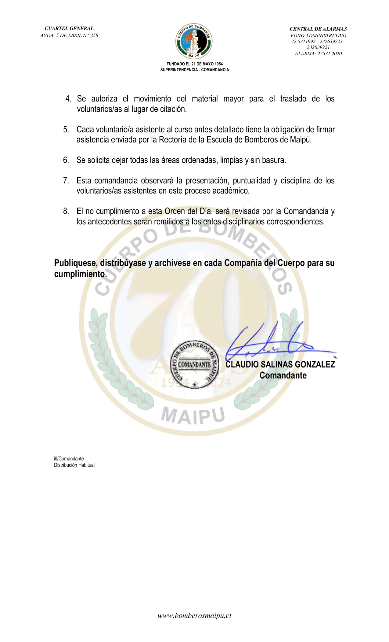 Página 2 de Orden del Día N° 155/2024