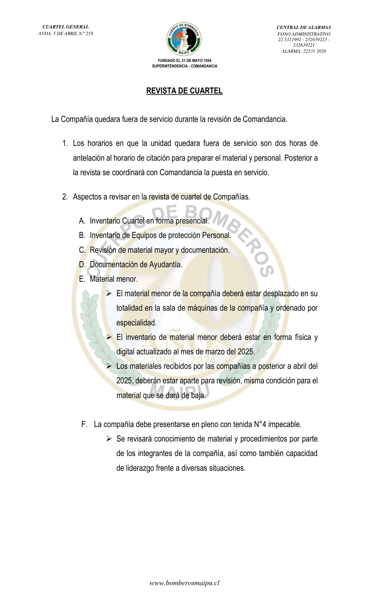 Página 2 de Orden del Día N° 56/2025