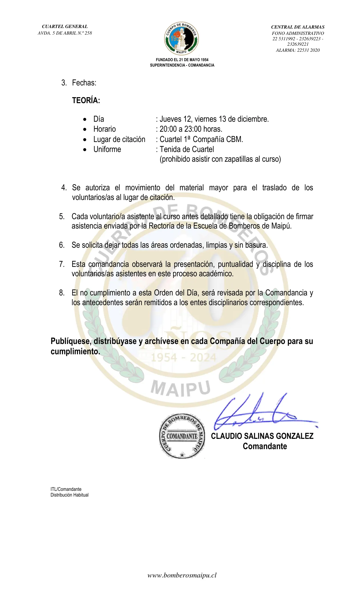 Página 2 de Orden del Día N° 166/2024