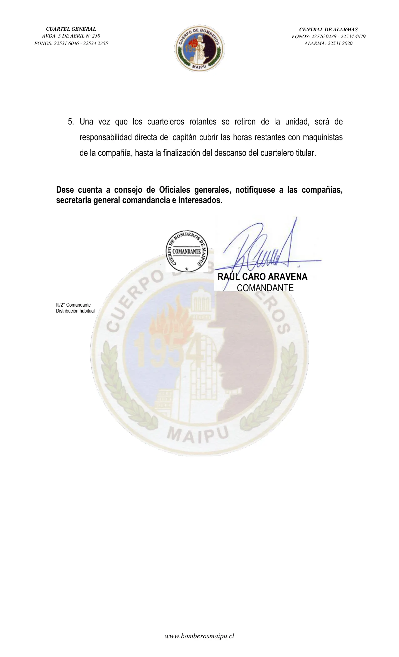 Página 2 de Orden del Día N° 62/2021