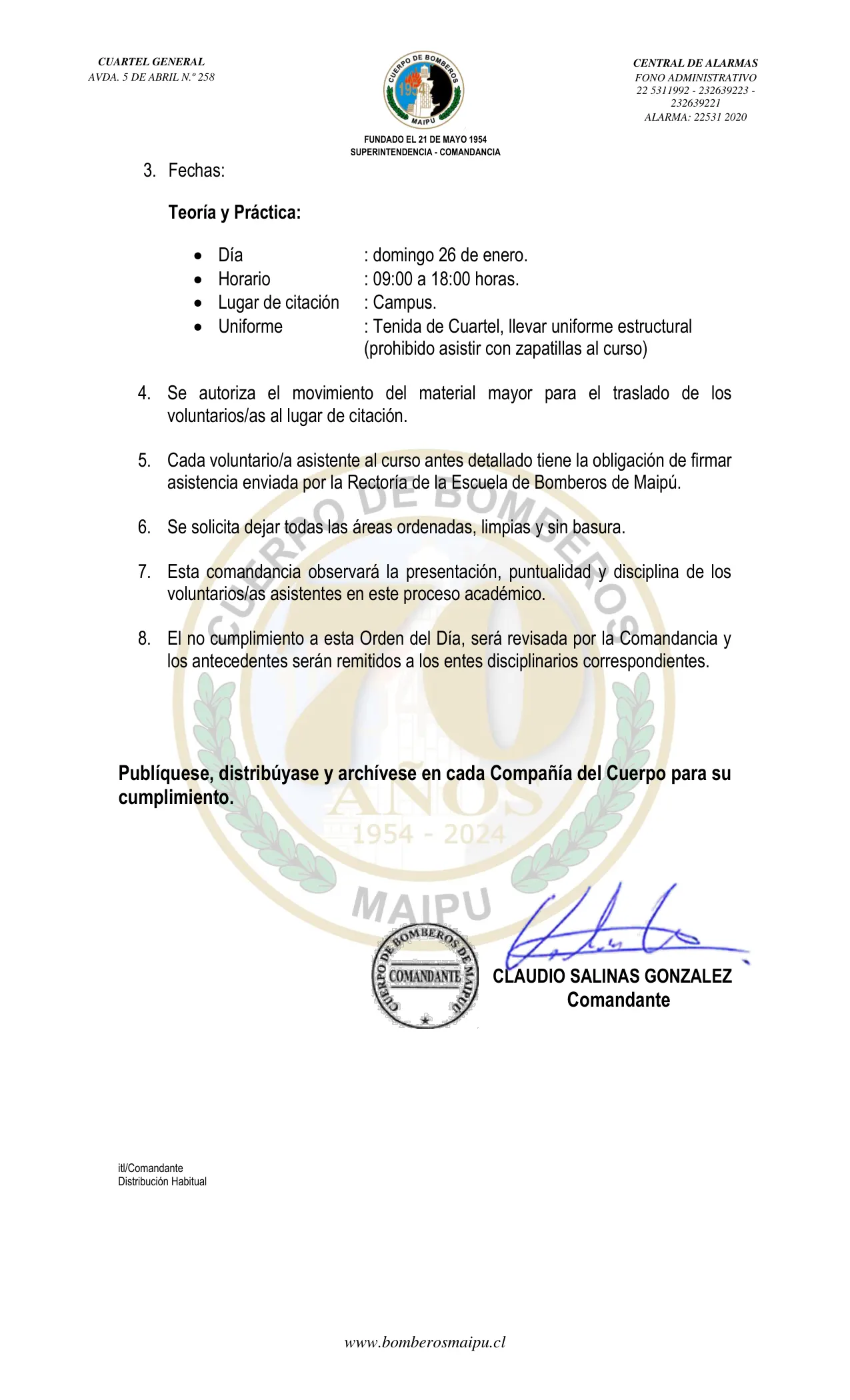 Página 2 de Orden del Día N° 7/2025