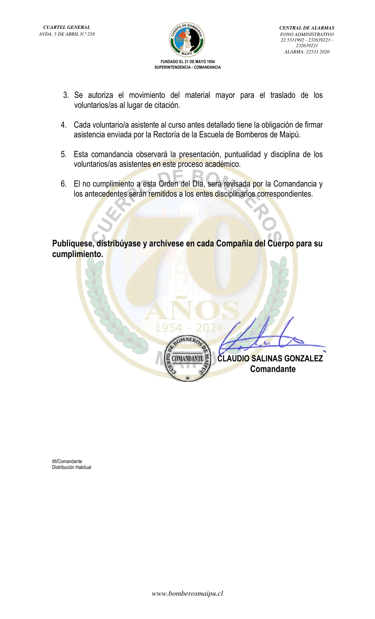 Página 2 de Orden del Día N° 79/2024