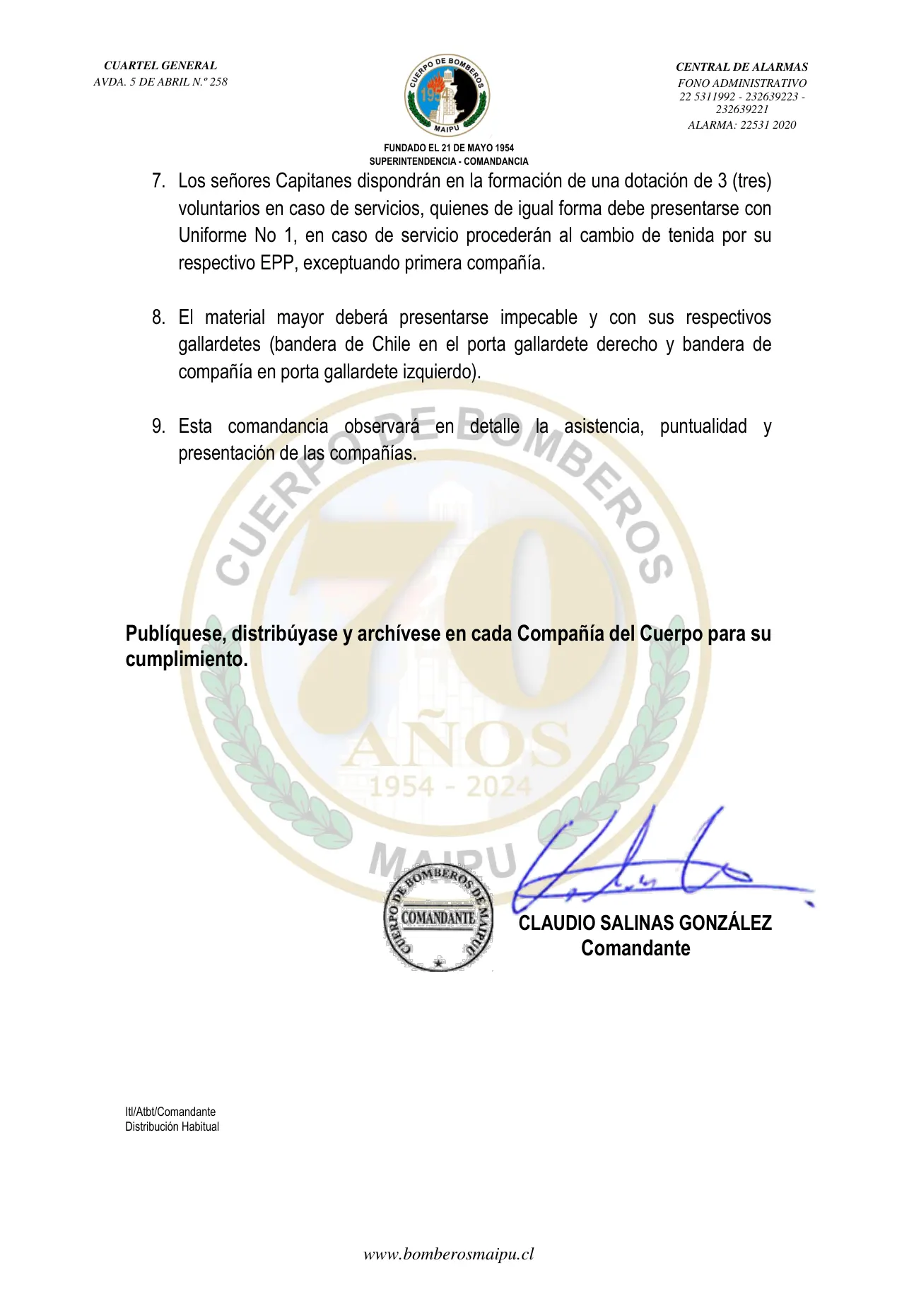 Página 2 de Orden del Día N° 13/2025