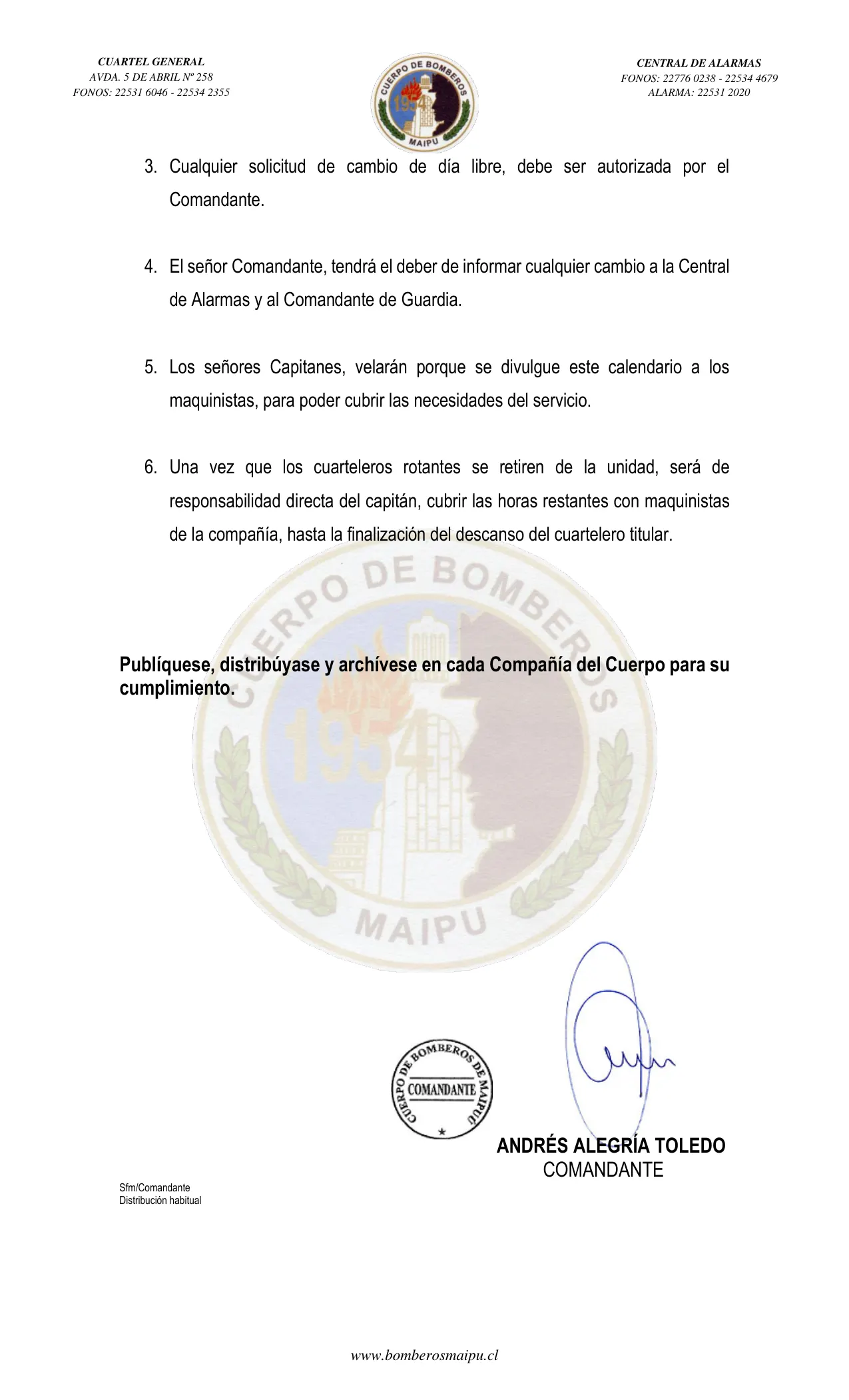 Página 2 de Orden del Día N° 59/2022