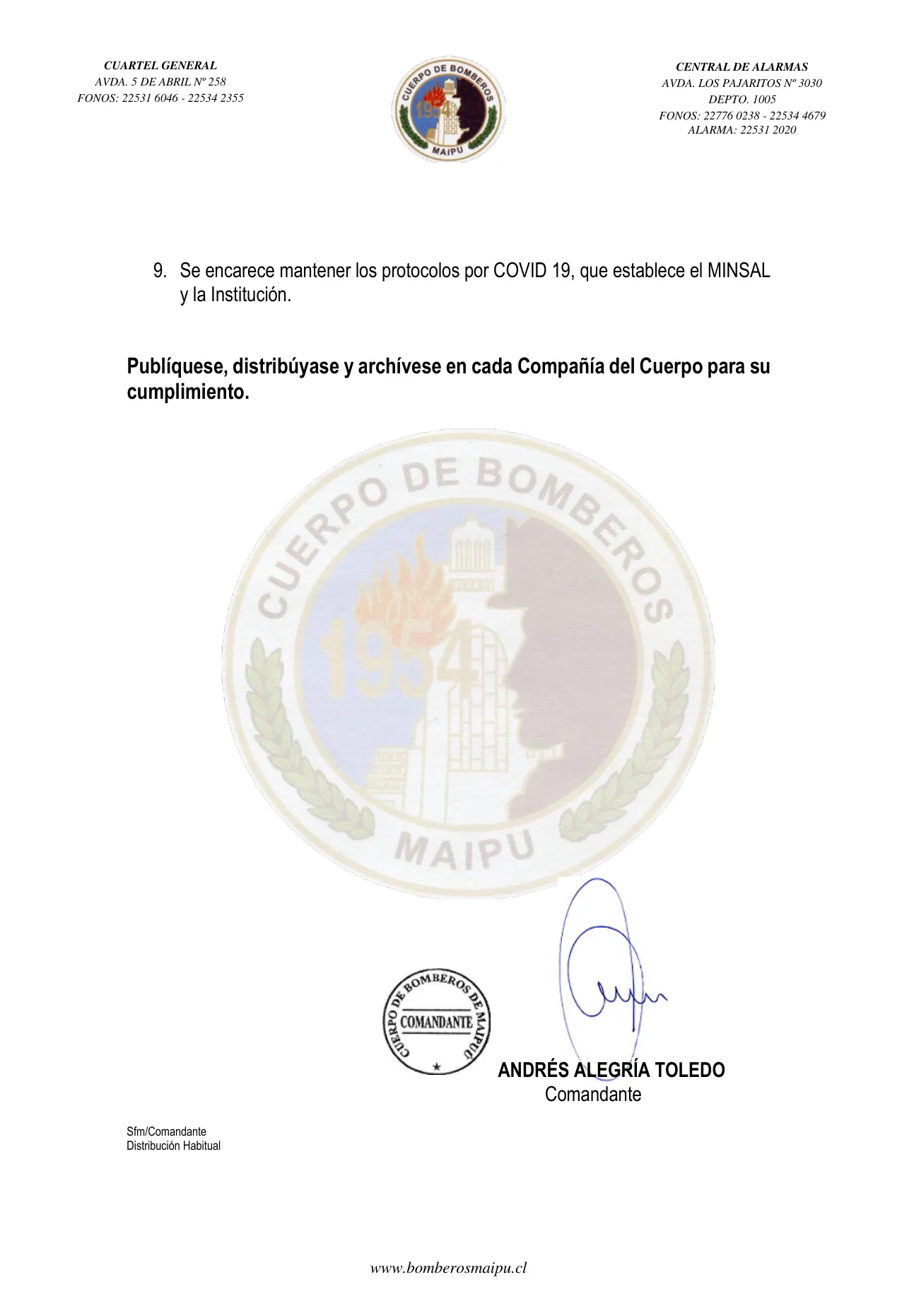 Página 2 de Orden del Día N° 121/2022