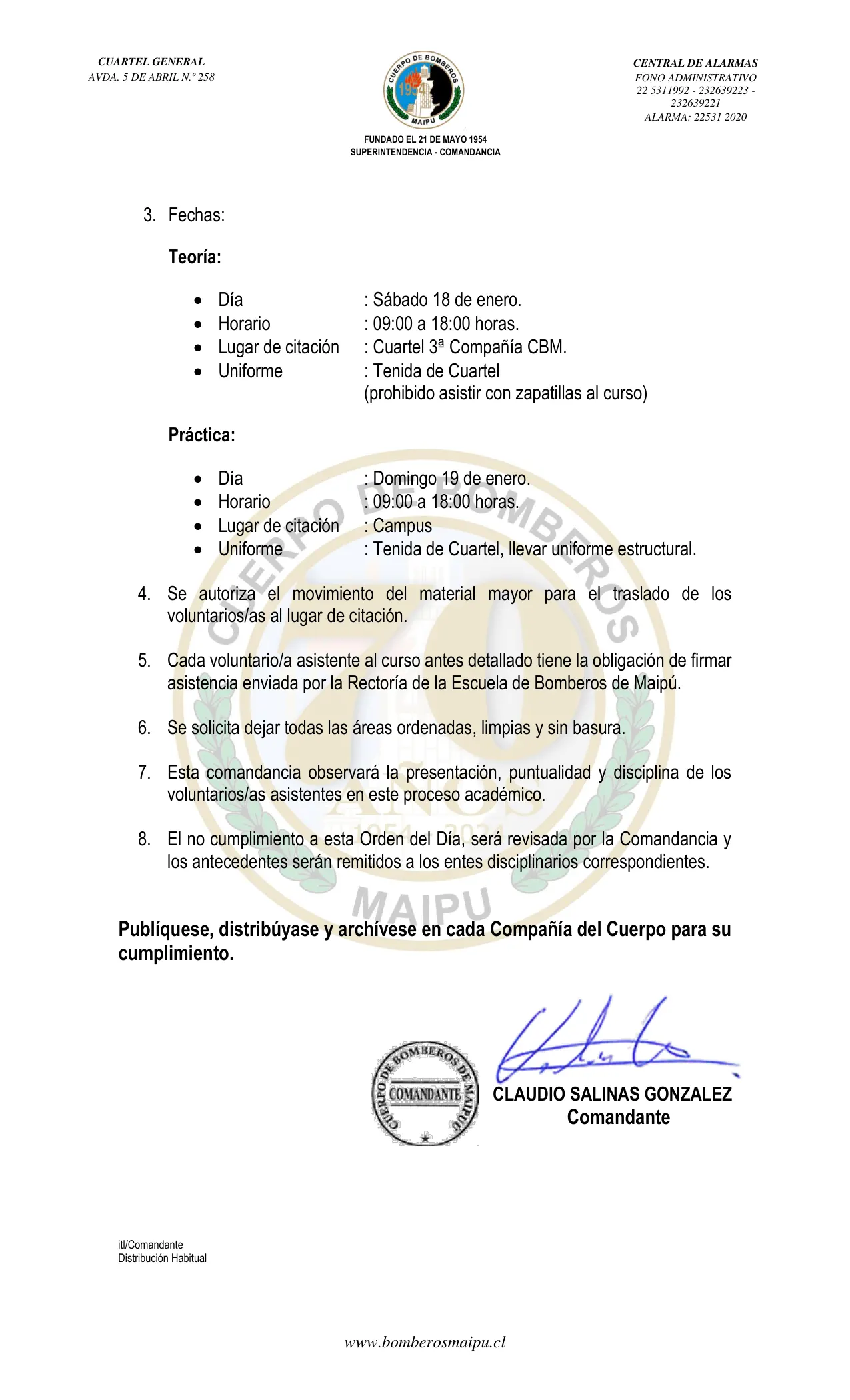 Página 2 de Orden del Día N° 5/2025