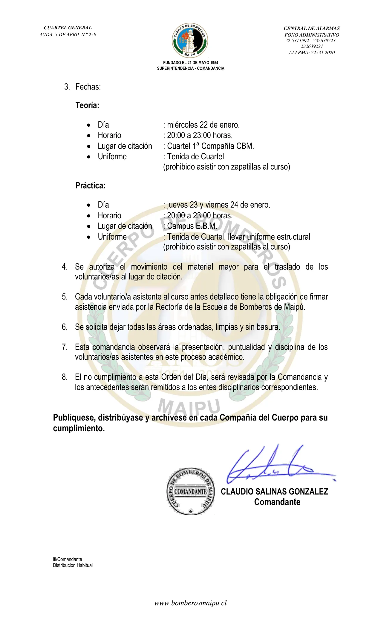 Página 2 de Orden del Día N° 6/2025