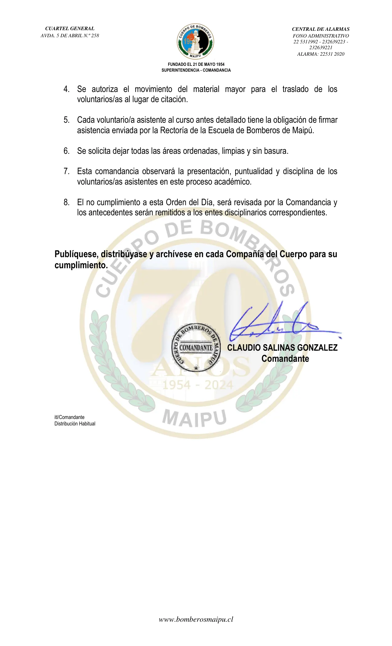 Página 2 de Orden del Día N° 30/2025