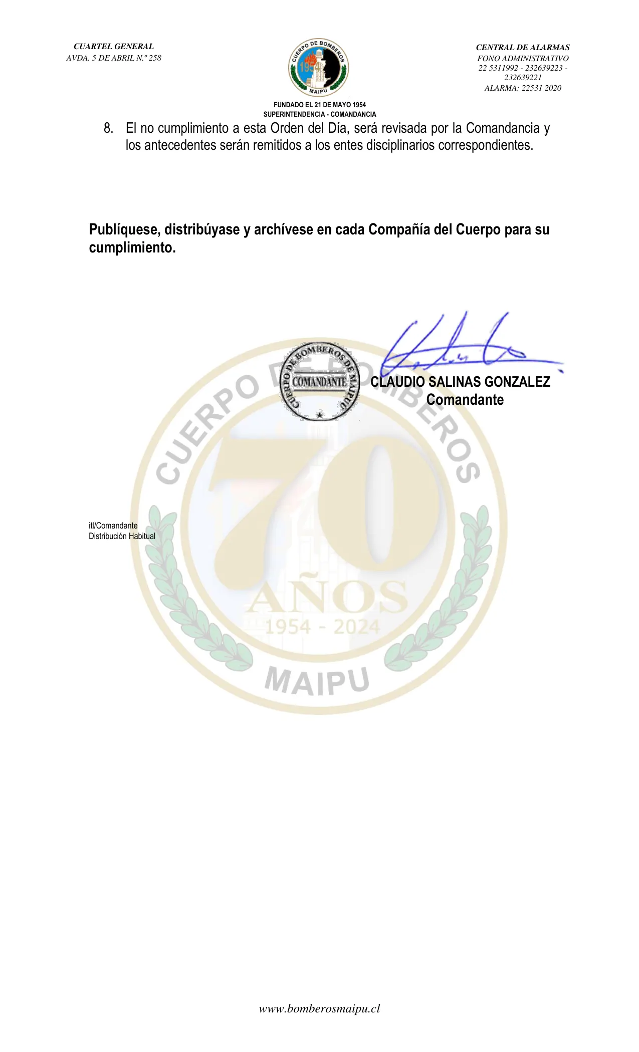Página 2 de Orden del Día N° 11/2025