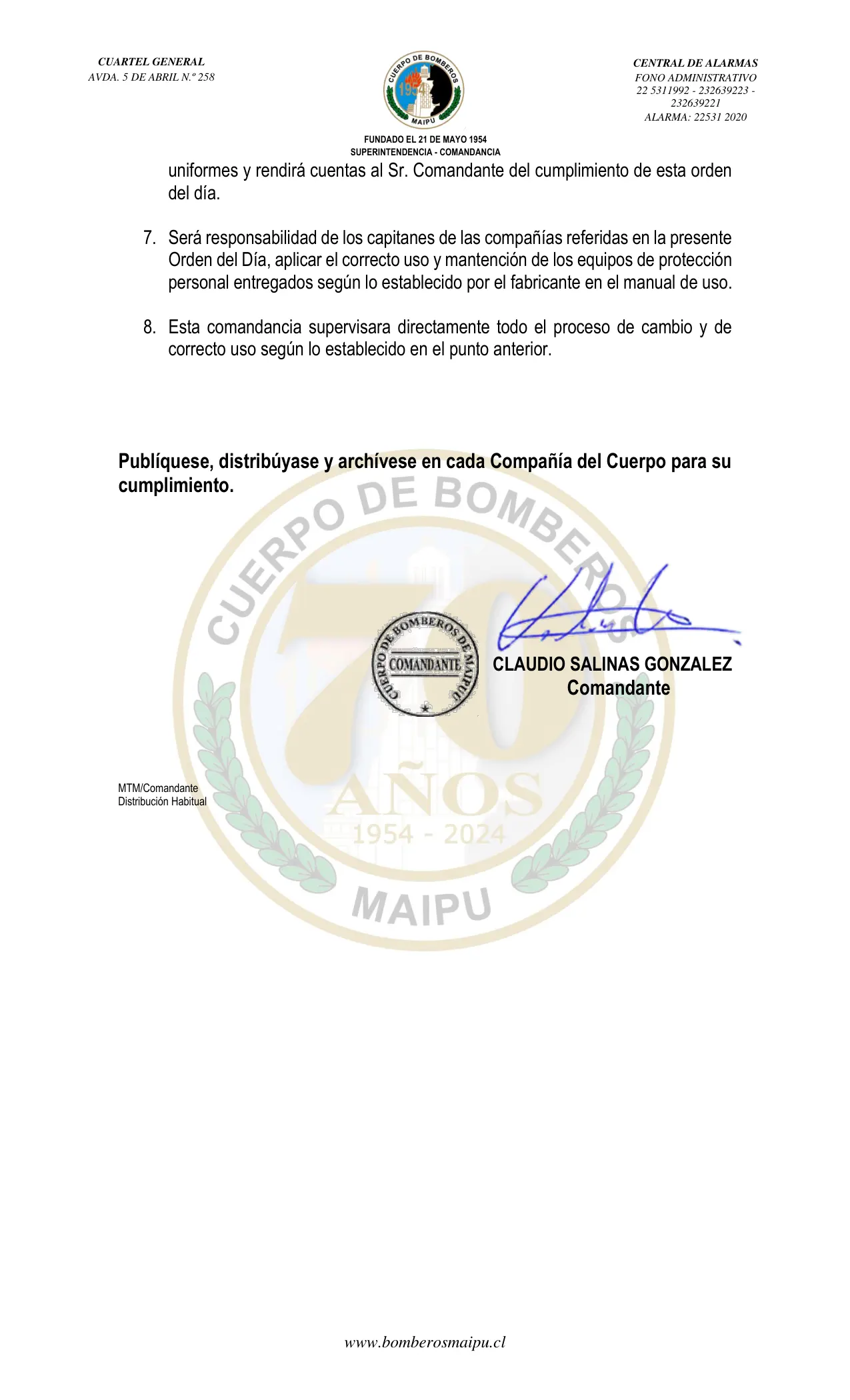 Página 2 de Orden del Día N° 169/2024