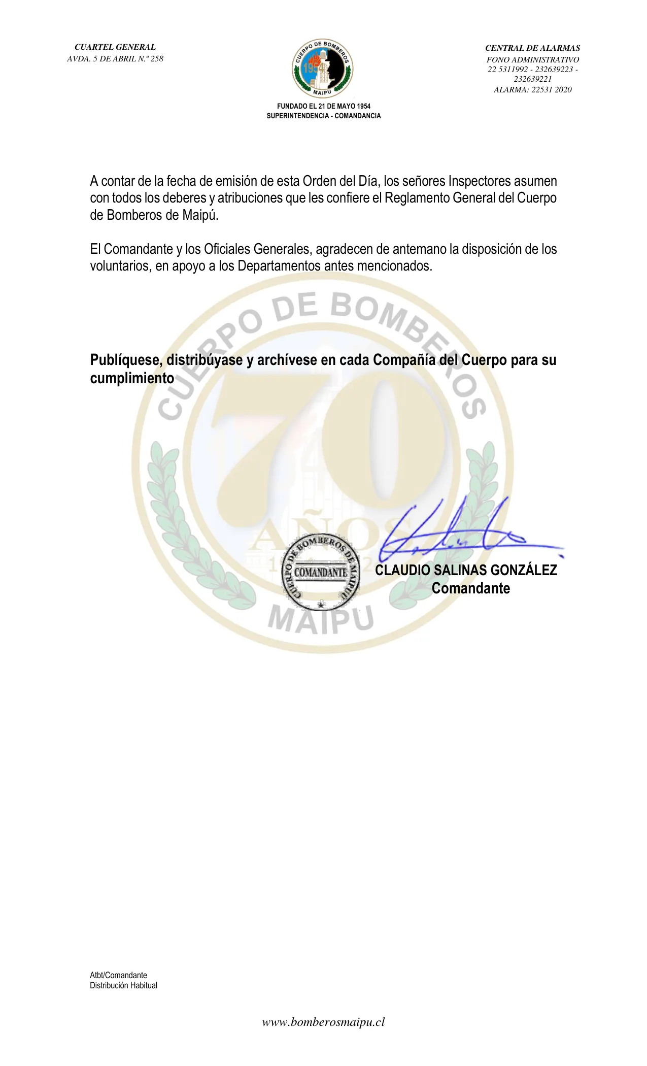 Página 2 de Orden del Día N° 65/2025