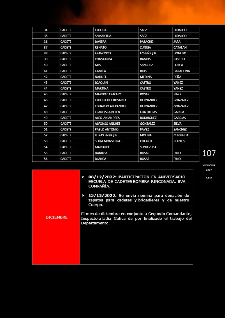 Página 107 de Memoria Anual 2022