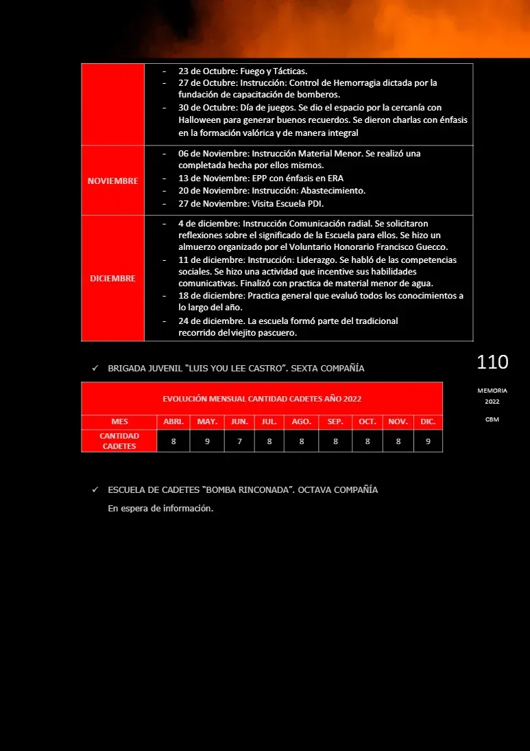Página 110 de Memoria Anual 2022