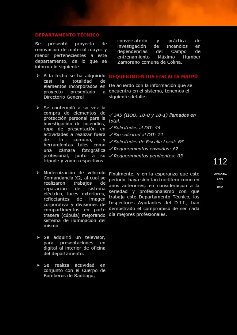 Página 112 de Memoria Anual 2022