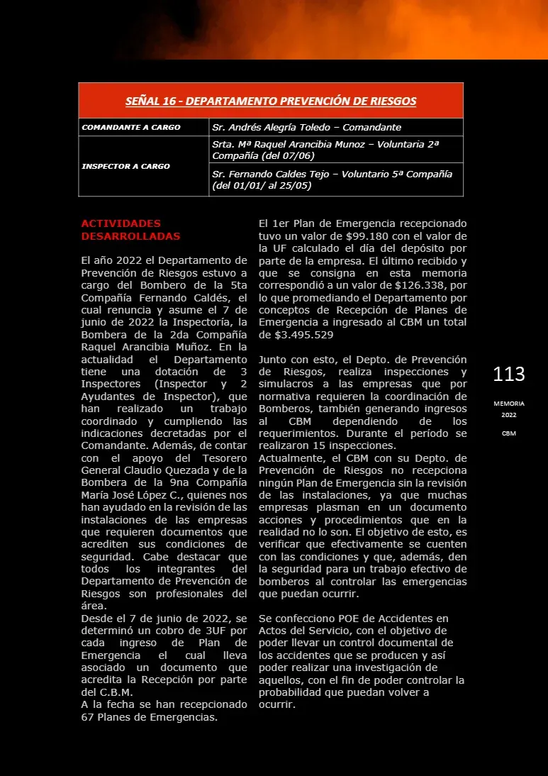 Página 113 de Memoria Anual 2022
