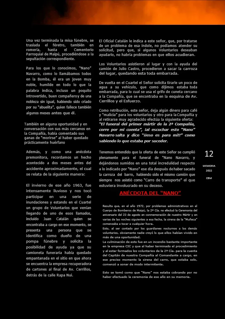 Página 12 de Memoria Anual 2022
