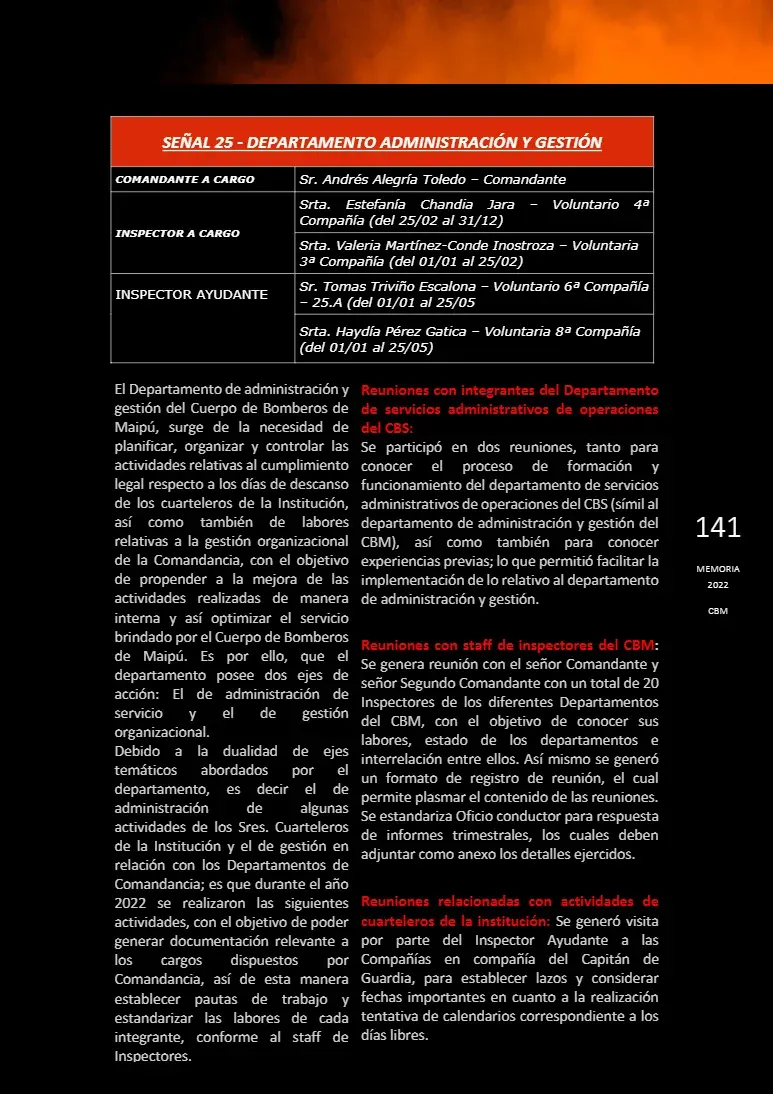 Página 141 de Memoria Anual 2022